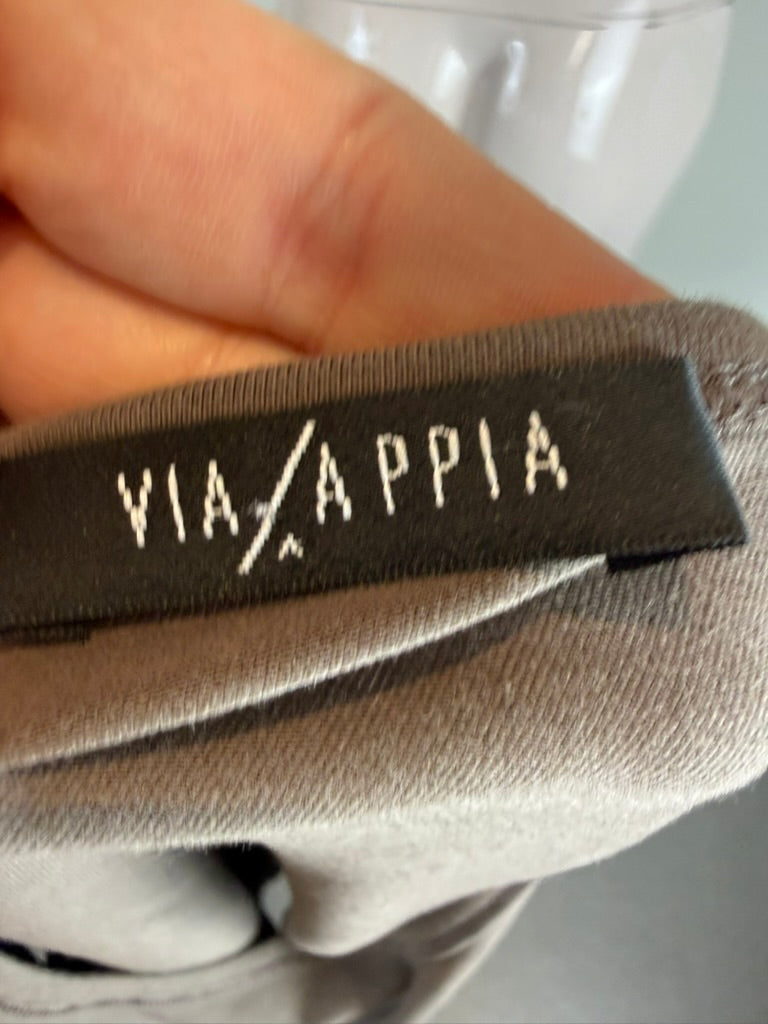 VIA APPIA - T-shirt - grijs, ronde hals, korte mouw - L