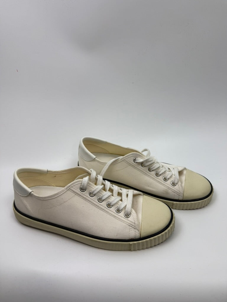 CELINE - Sneakers - wit, canvas, vetersluiting - 38