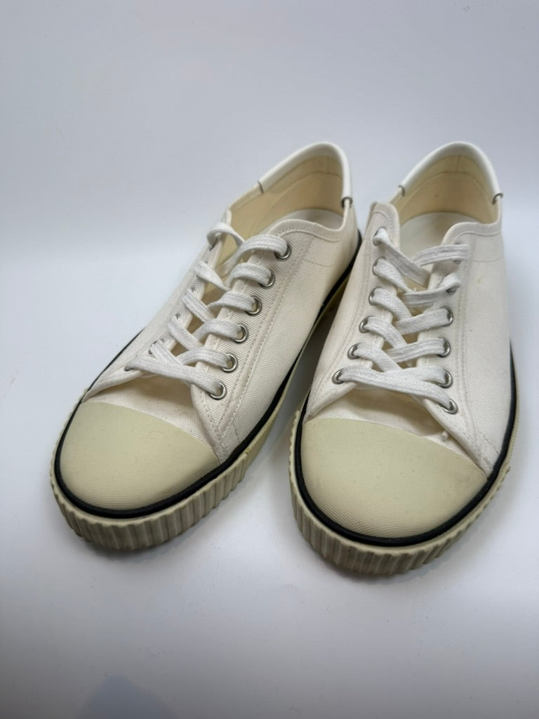 CELINE - Sneakers - wit, canvas, vetersluiting - 38