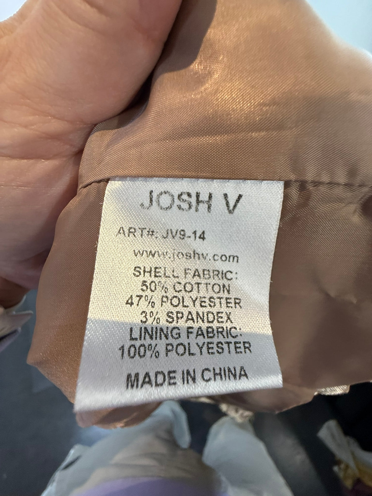JOSH V - Jas - metallic glans, zilver-taupe, goudkleurige ritsdetails - XS