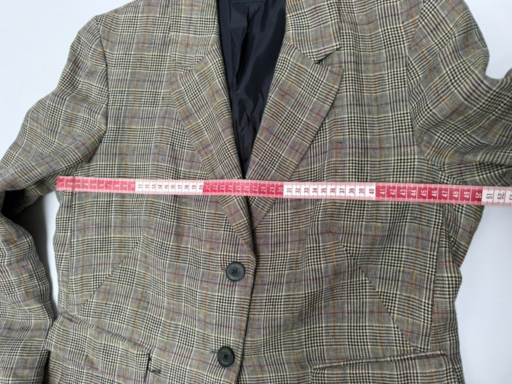 PURDEY - Blazer - linnen, ruitpatroon, getailleerde pasvorm - XL