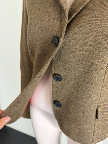 WE - Blazer - khaki, 1-knoopsluiting, getailleerd - L