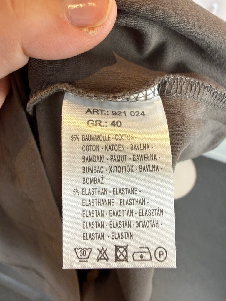VIA APPIA - T-shirt - grijs, ronde hals, korte mouw - L
