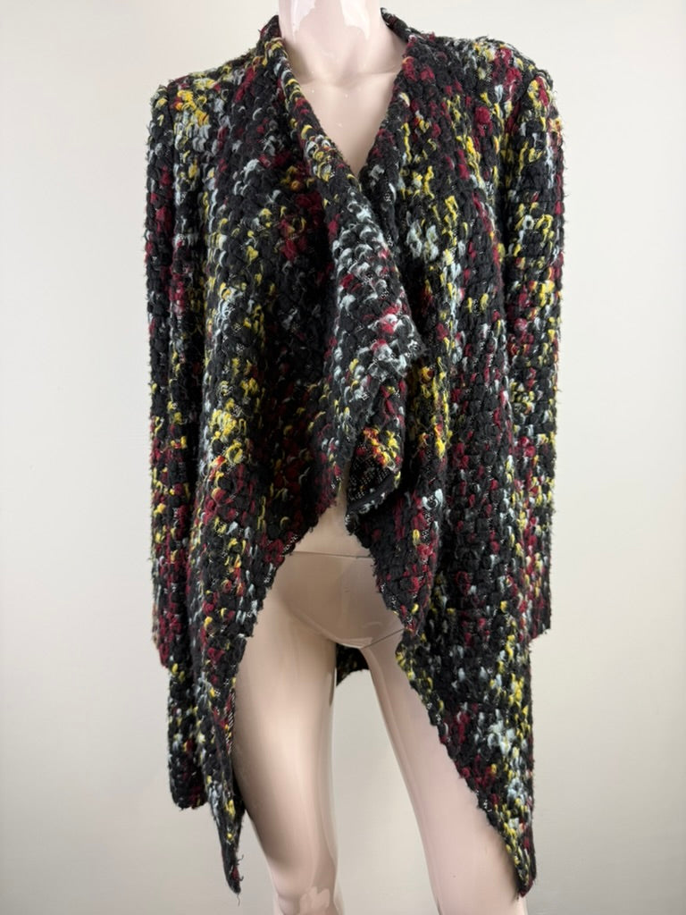 ba&sh - Vest - grofgebreid, openvallend model, meerkleurig patroon - L