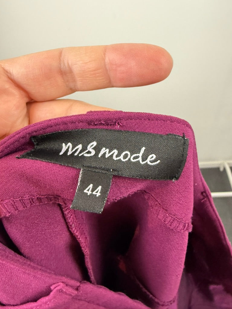 MS Mode - Broek - paars-roze, rechte pasvorm, blinde ritssluiting - XXL
