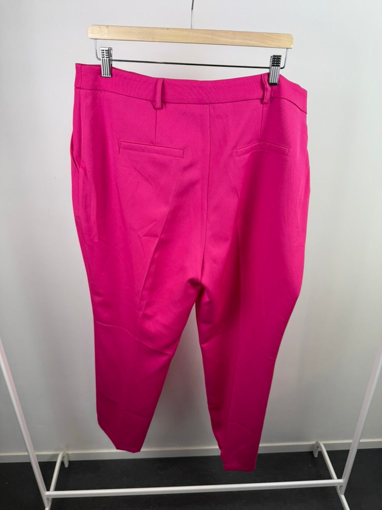 LOLALIZA - Broek - roze, rechte pasvorm, middelhoge taille - XXL