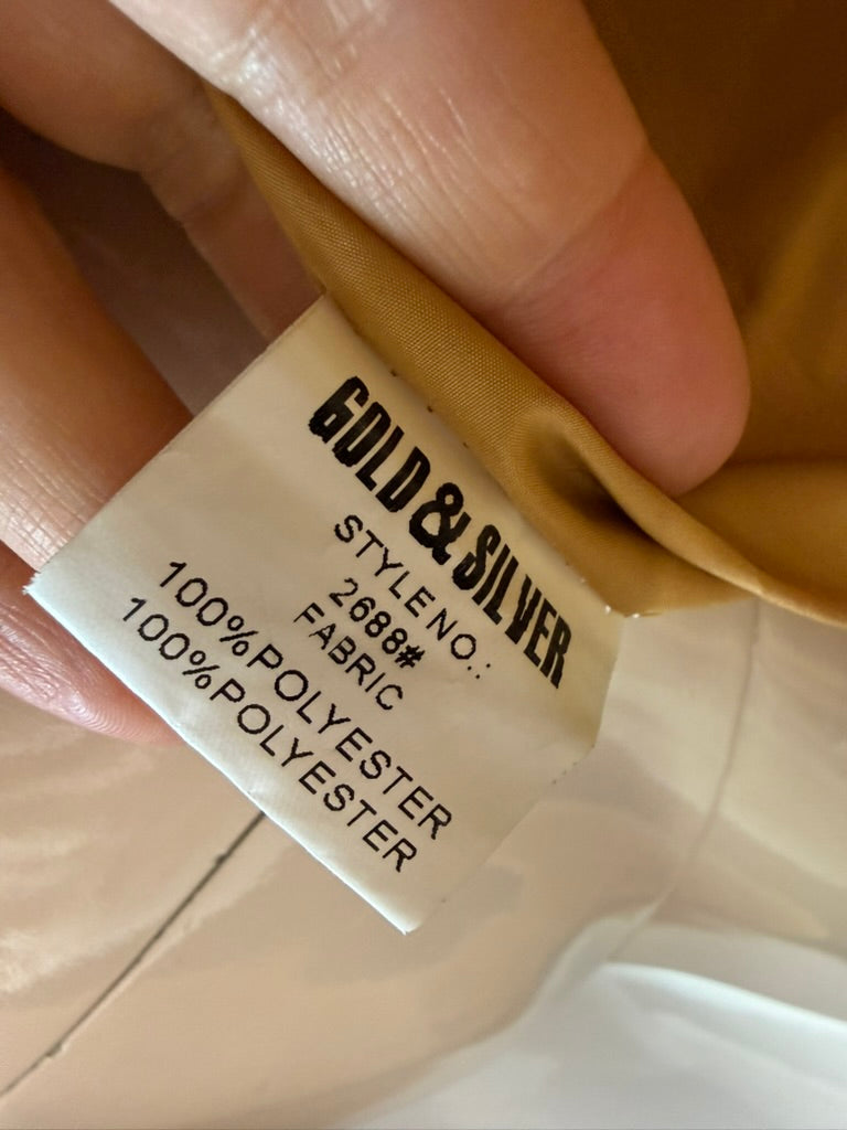 GOLD & SILVER - Bodywarmer - camel, imitatiebont, hoge kraag - L