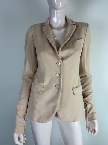 Patrizia Pepe - Blazer - beige, getailleerd, drieknops sluiting - M
