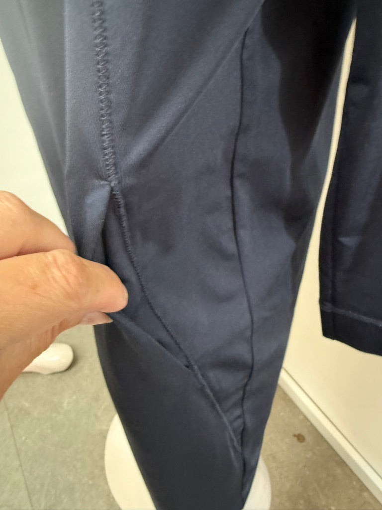 SYLVER - Jurk - donkerblauw, V-hals, lange mouw - L
