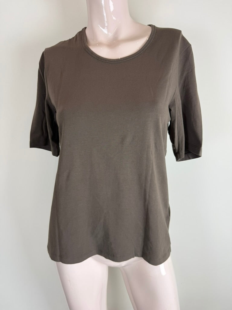 VIA APPIA - T-shirt - grijs, ronde hals, korte mouw - L