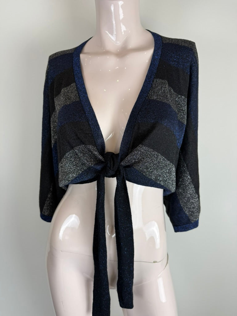 Yes or N0 - Bolero - horizontale strepen, V-hals, glitter - XL