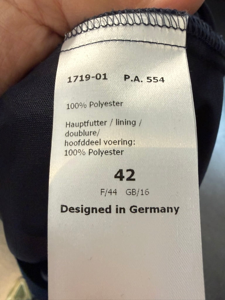SOMMERMANN - Rok - blauw, geplooid/plissé, elastische tailleband - XL