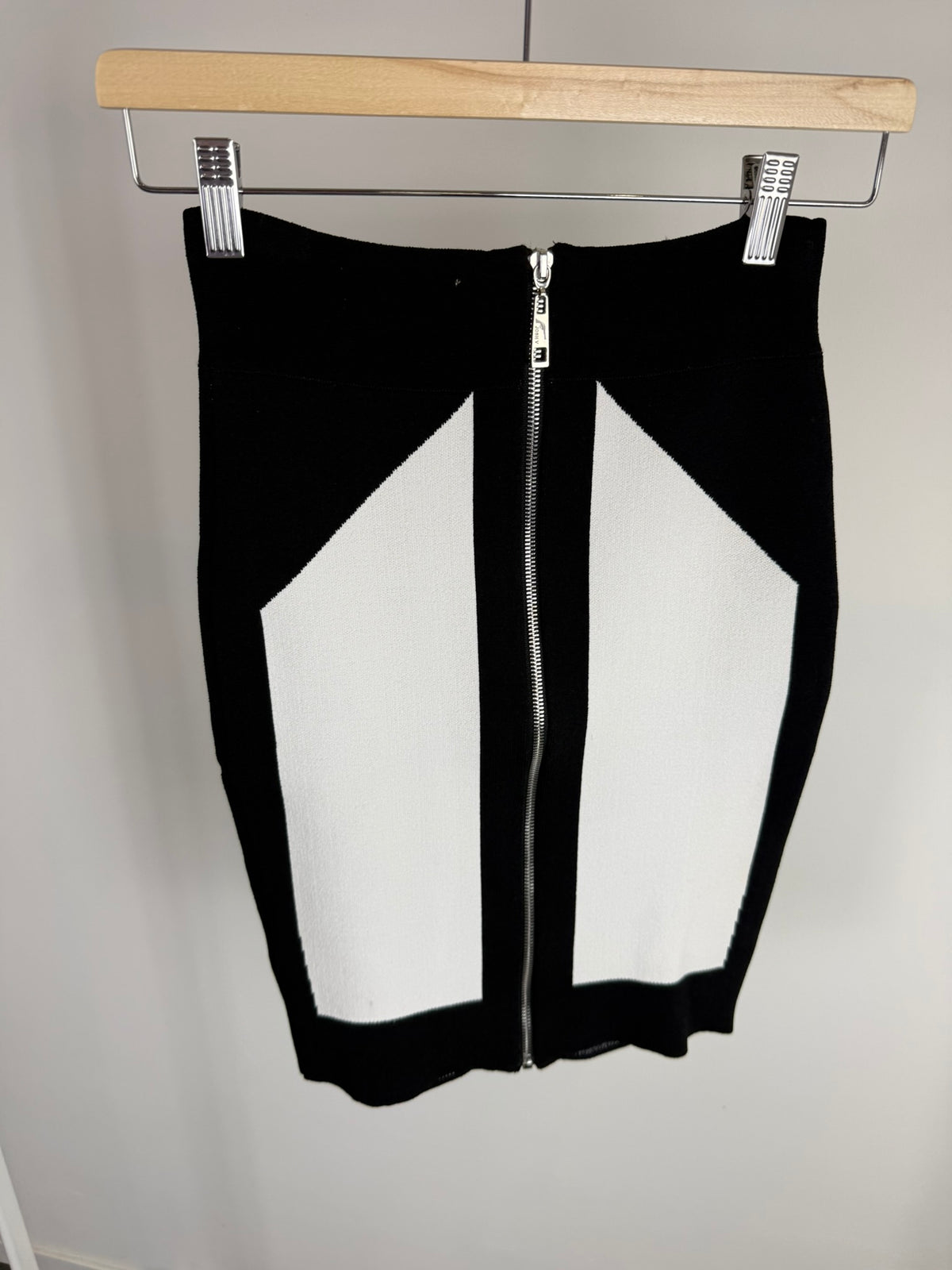 JOSH V - Rok - zwart-wit, geometrisch patroon, kokerrok - S