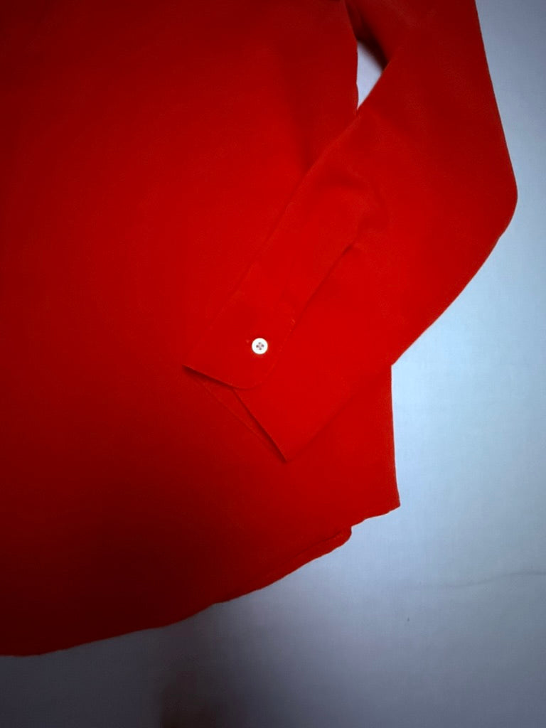 Lauren Ralph Lauren - Blouse - rood, V-uitsnede, licht getailleerd - M