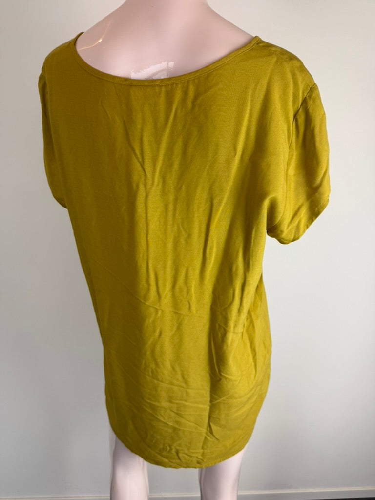 Vero Moda - Top - olijfgroen, ronde hals, korte mouw - L