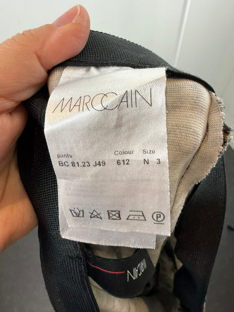 Marc Cain - Broek - luipaardprint, hoge taille, rechte pijpen - M