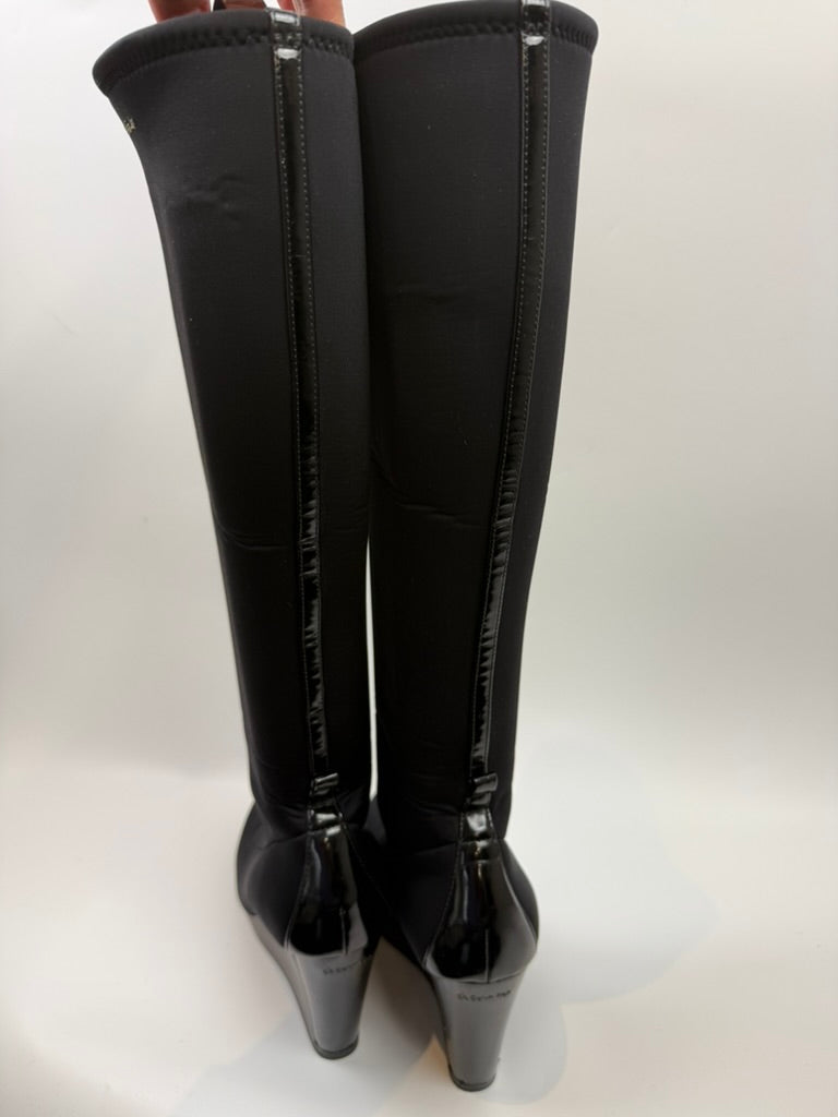 Calvin Klein - Laarzen - zwart, kniehoog, wedgehak - 38