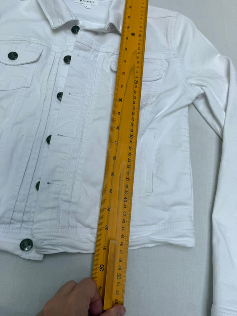 B FEMME - Jas - wit, denim, knoopsluiting - S