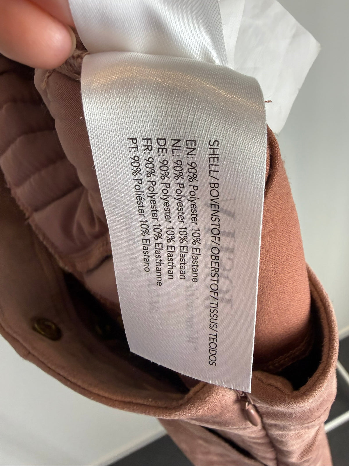 JOSH V - Broek - roze, suède-look, decoratieve knopen