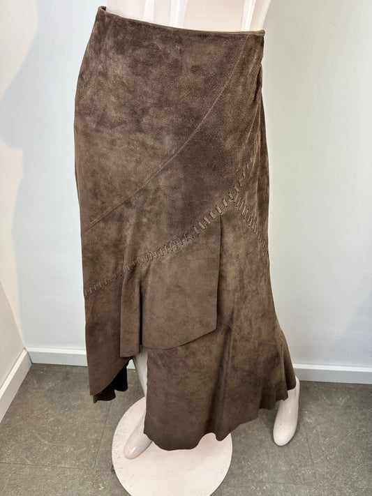 Betty Barclay bruine suede rok maat 40