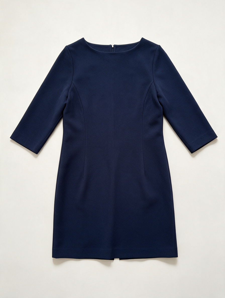 Betty Barclay - Jurk - diepblauw, 3/4 mouw, ronde hals - M