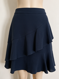Modström - Rok - blauw, asymmetrische zoom, ruches - XS