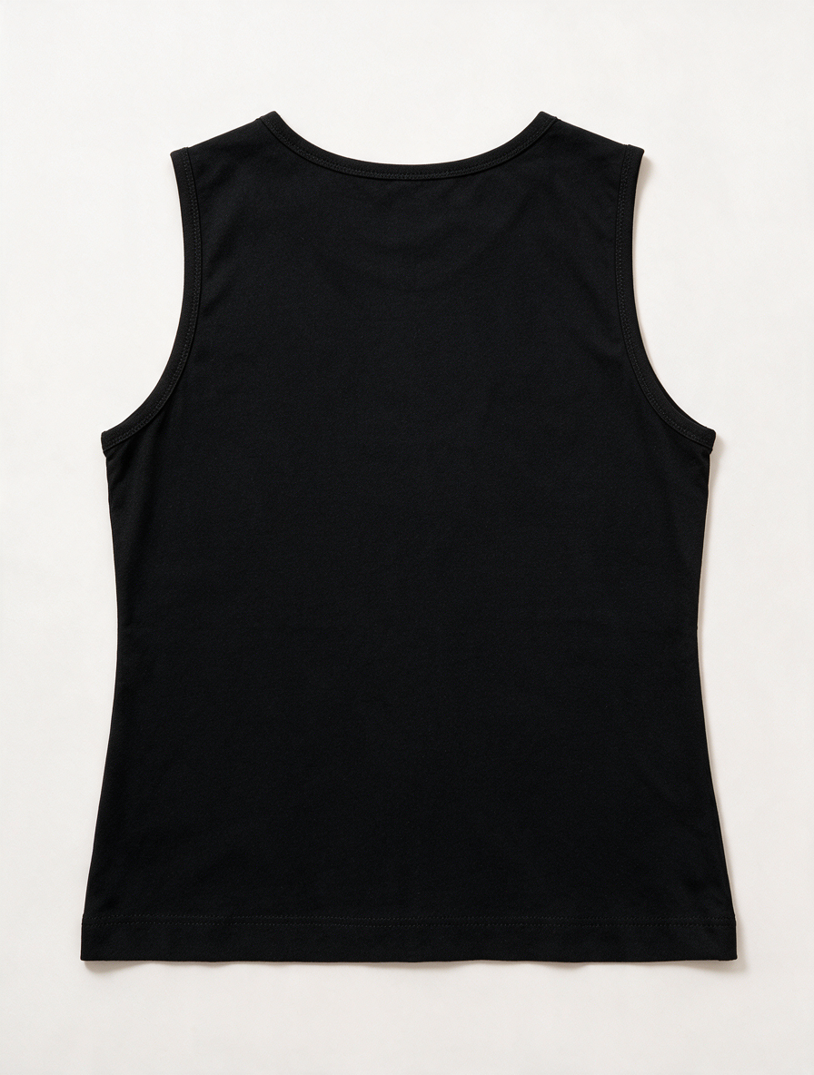 TAIFUN Collection - Top - zwart, mouwloos, kralenversiering bij hals - L