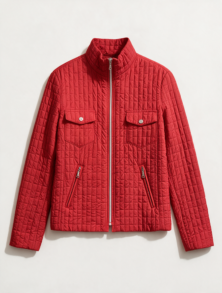 TAIFUN - Jas - rood, gewatteerd, hoge kraag - L