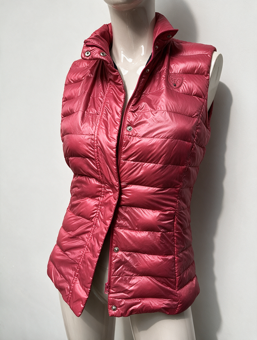 Tommy Hilfiger - Bodywarmer - roze, glanzende stof, gewatteerd - XS