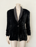 Morgan Taylor - Blazer - zwart, contrasterende revers, fluweelachtige stof - S