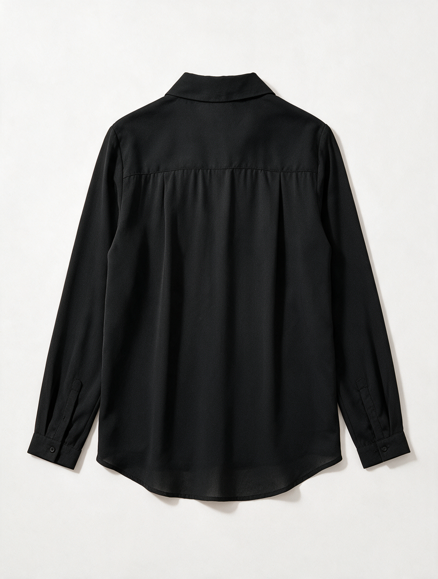 Dante6 - Blouse - zwart, doorknoopsluiting, lange mouwen - 36