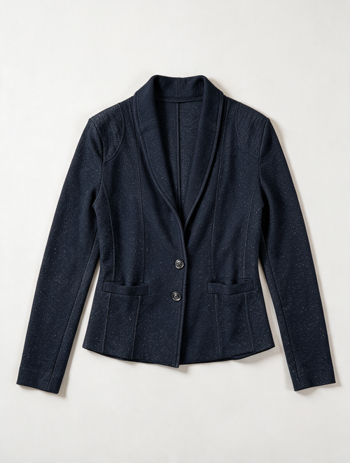 Claudia Sträter - Blazer - donkerblauw, tweeknoopsluiting, getailleerd model - XL