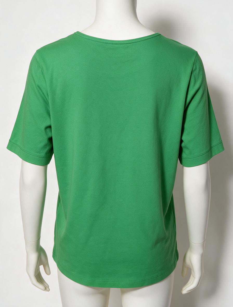 BASLER - T-shirt - groen, ronde hals, korte mouwen - XL