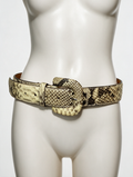 TONI GARD - Riem - slangenprint, echt leer, brede band