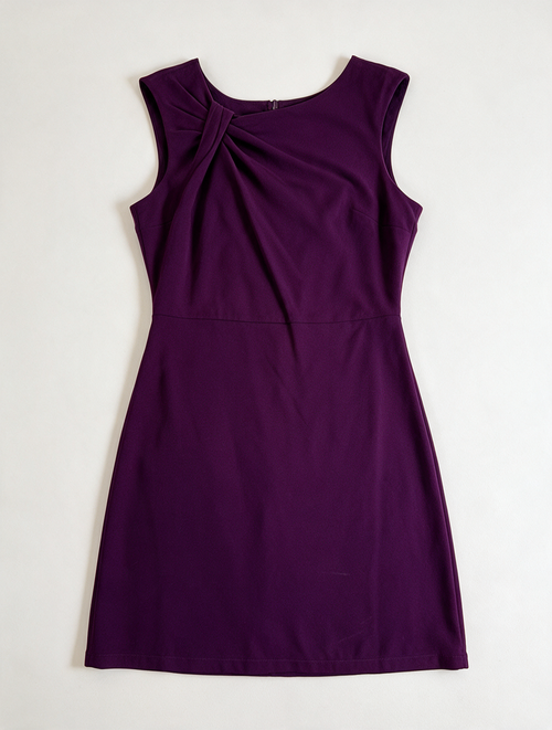 Bel&Bo - Jurk - paars, mouwloos, geplooid detail opzij - XL