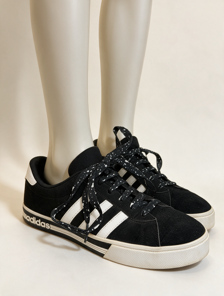 Adidas - Sneakers - zwart-wit, drie adidas-strepen, vetersluiting
