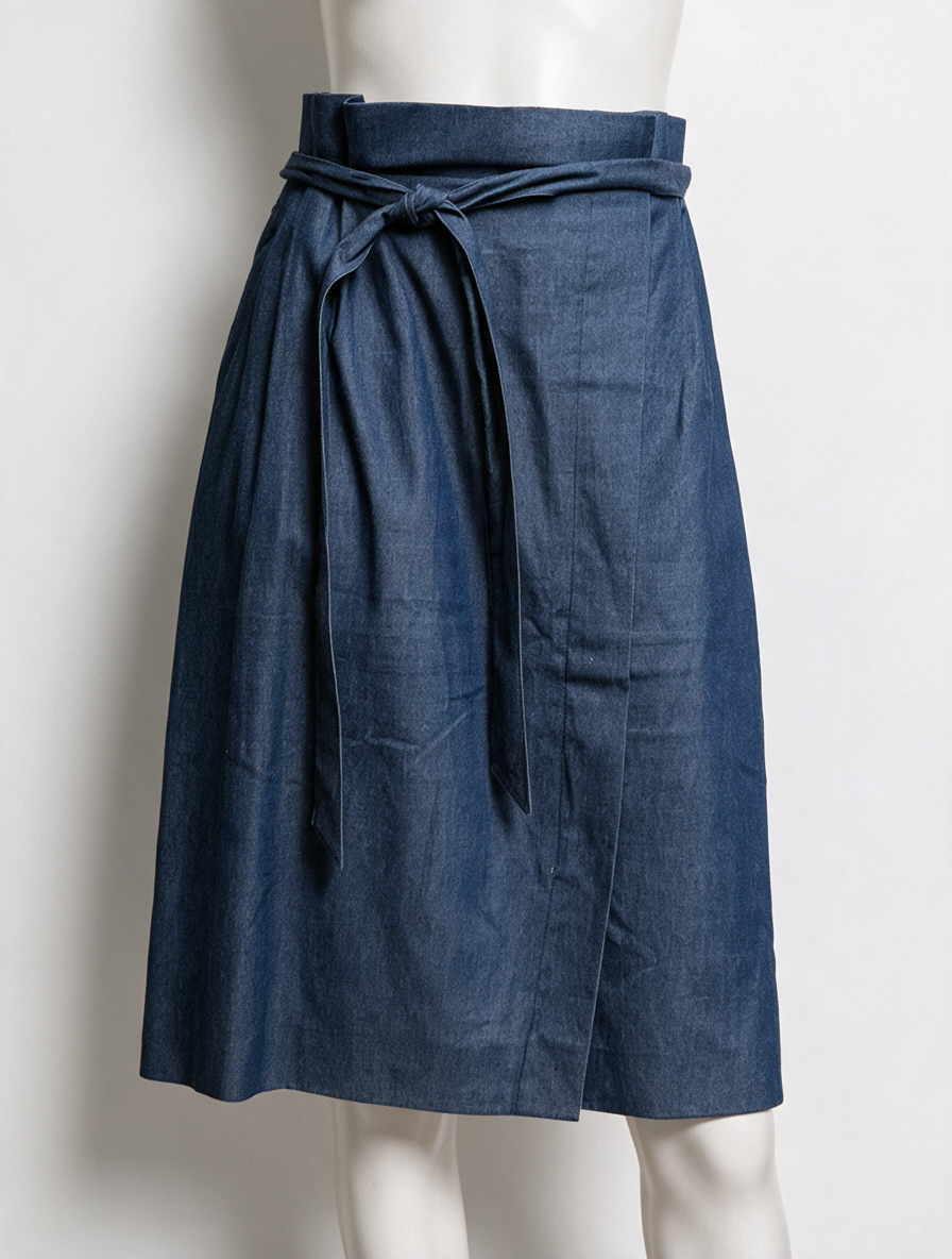 NATAN - Rok - blauw, denim, overslagmodel - 38 (FR40)
