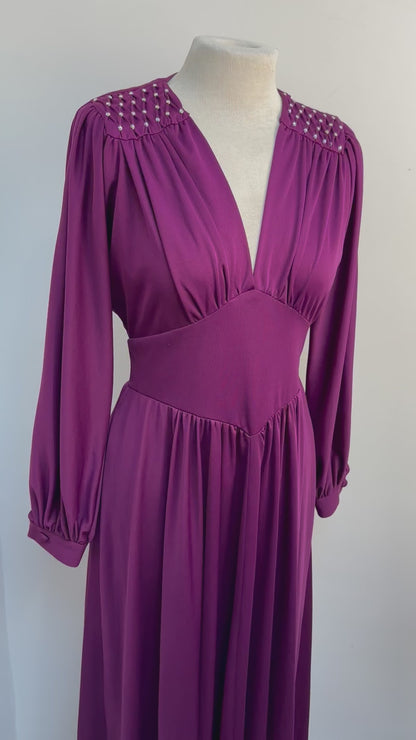 John Charles paarse vintage jurk maat 10 - 38