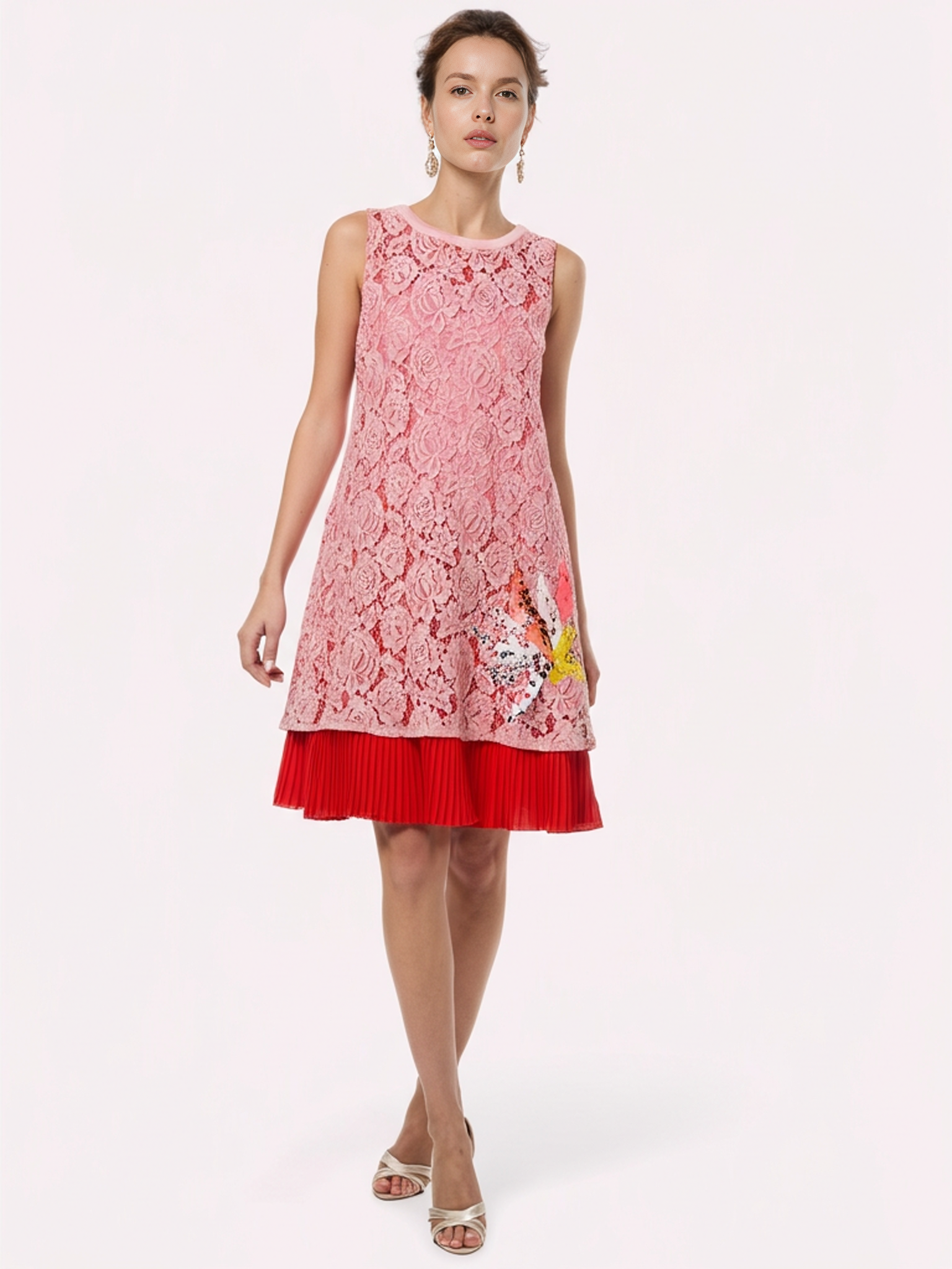 Sportalm Jurk maat 34 Roze en rood