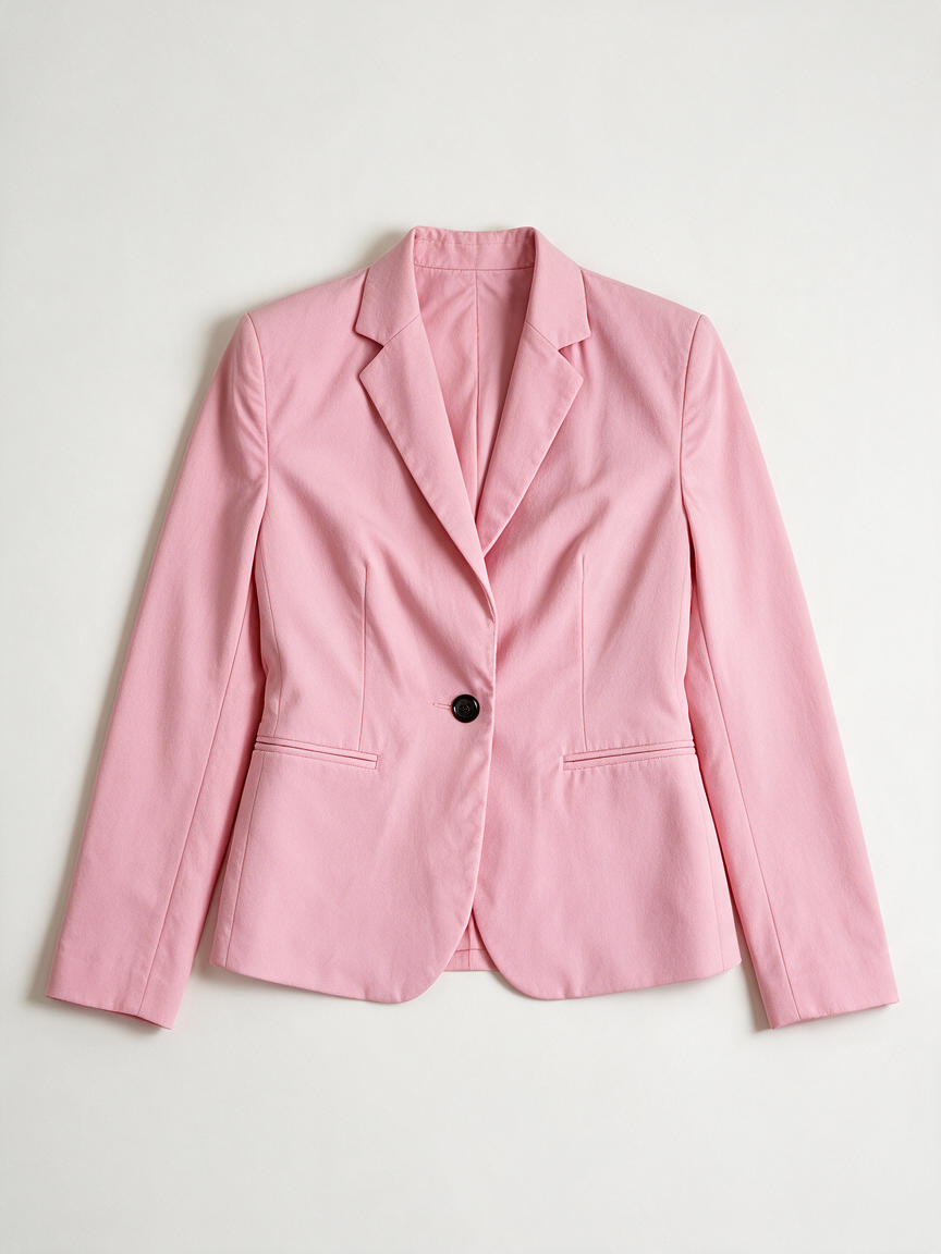 ZARA - Blazer - roze, reverskraag, 1-knoopsluiting - S