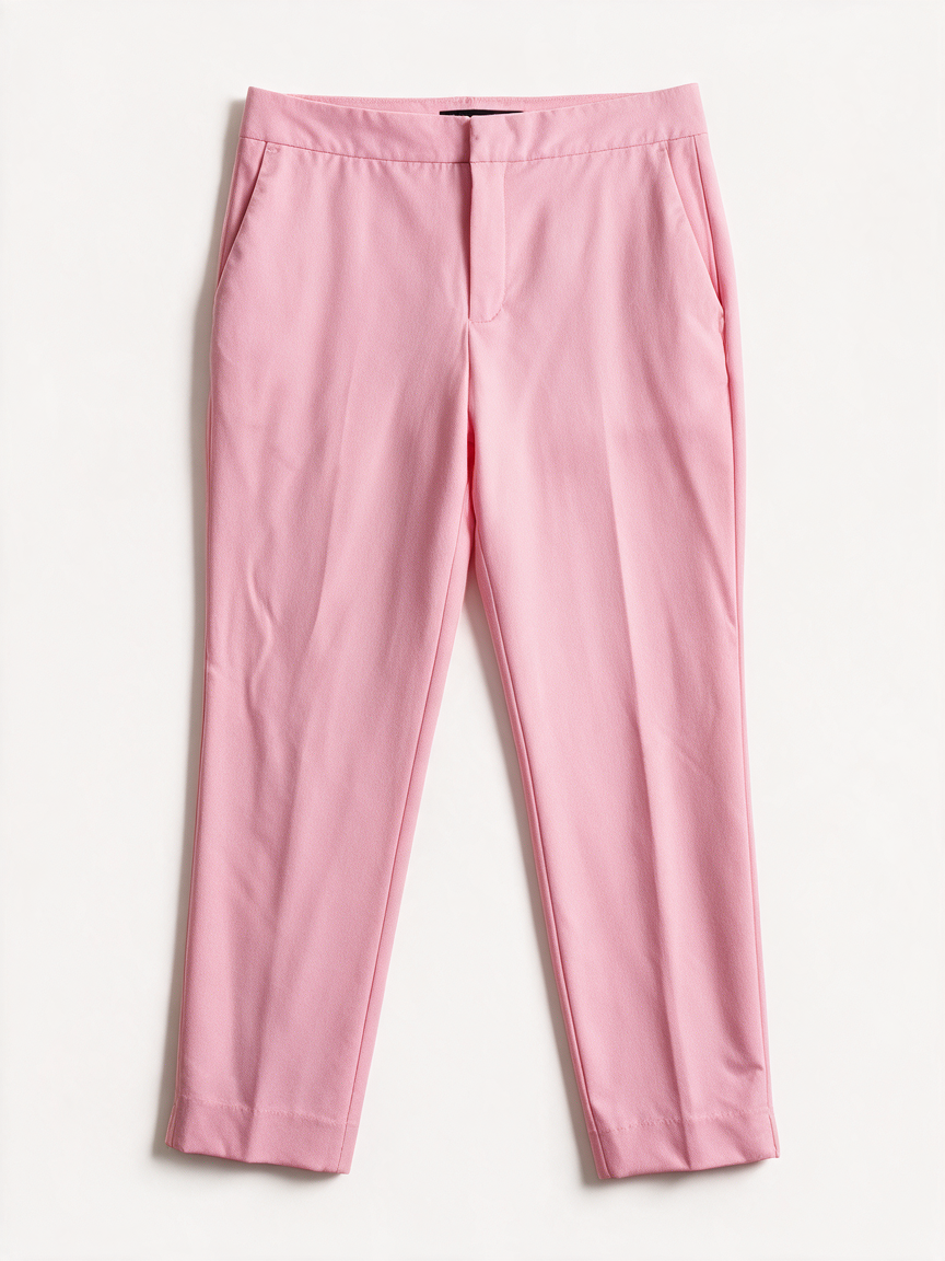 ZARA - Broek - roze, rechte pasvorm, blinde ritssluiting - XS