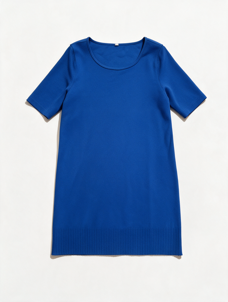 LIZZY & COCO - Jurk - blauw, korte mouw, ronde hals