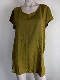Vero Moda - Top - olijfgroen, ronde hals, korte mouw - L