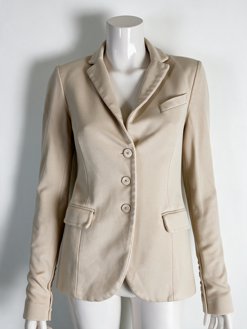Patrizia Pepe - Blazer - beige, getailleerd, drieknops sluiting - M