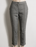blugirl Blumarine - Broek - grijs, visgraatpatroon, rechte pijp - L