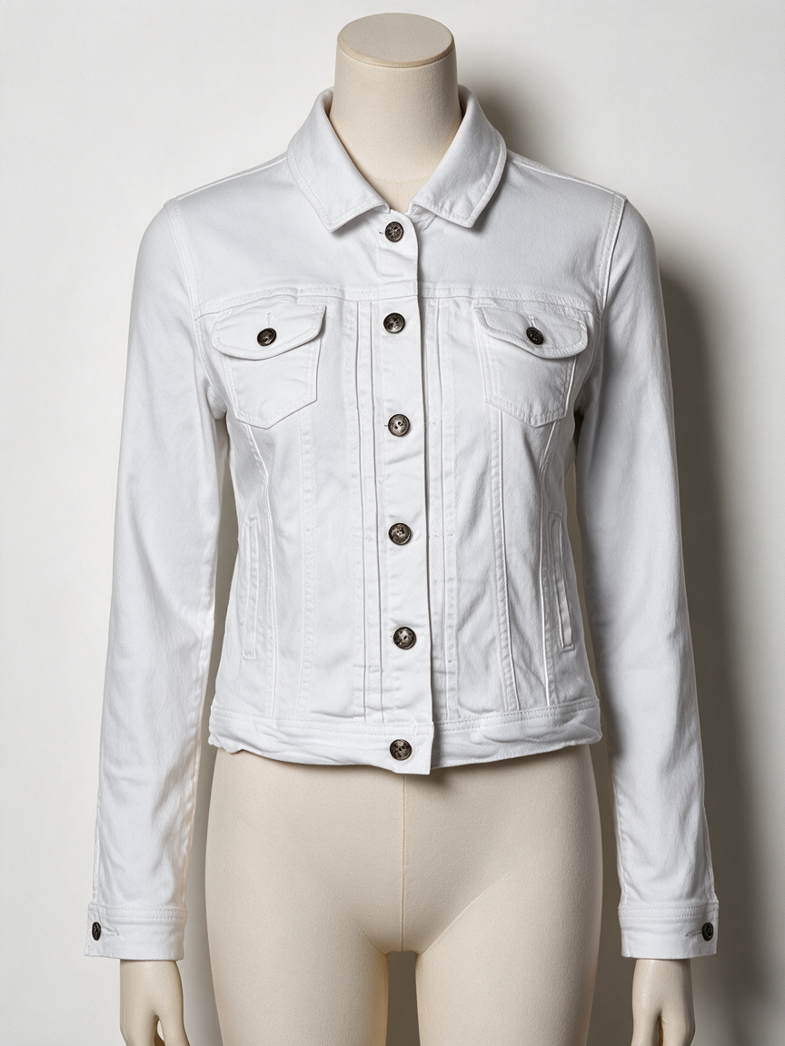 B FEMME - Jas - wit, denim, knoopsluiting - S