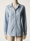 Christian Berg ESSENTIALS - Blouse - blauw, stippenpatroon, knoopsluiting - M