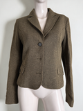WE - Blazer - khaki, 1-knoopsluiting, getailleerd - L