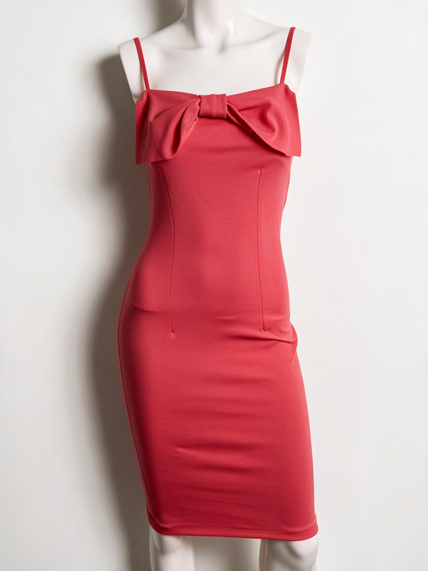 RINASCIMENTO® - Jurk - roze, bodycon, strikdetail - XS