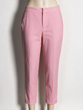 ZARA - Broek - roze, rechte pasvorm, blinde ritssluiting - XS